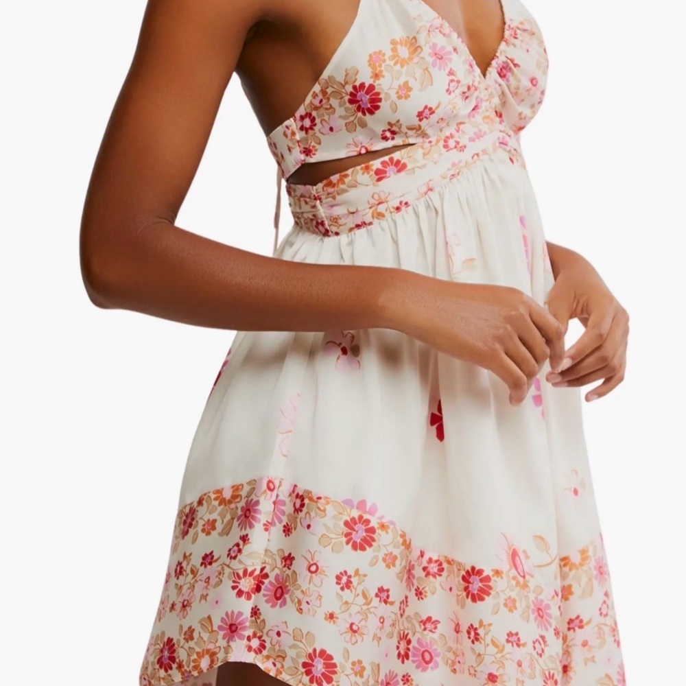 Free People Oasis Placed Floral Mini Slipdress Size Large - Picture 3 of 5